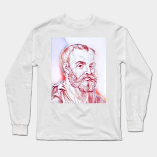 Galen Portrait | Galen Artwork | Line Art 3 Long Sleeve T-Shirt